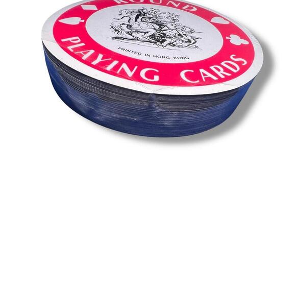 New Vintage Round Playing Cards Deck - Hong Kong Print - Earth & Knight Design - Picture 3 of 3